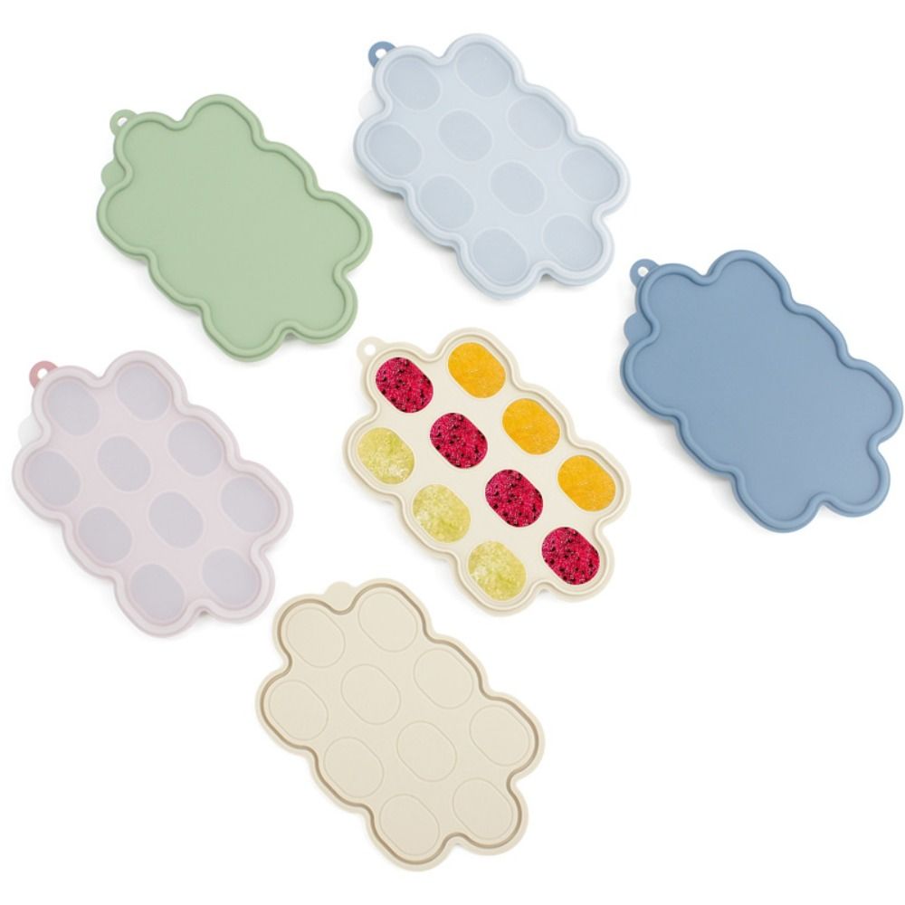 Baby Food Maker Baby Safe - 安全なベビーナプキン金型、10穴、耐久性、果物フードフィーダー、歯が生えるトレイ、Bpaフリー、リリースが簡単