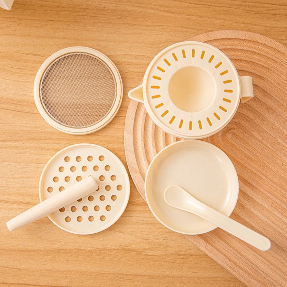 Baby Food Grinder - 7個入り携帯用食品粉砕ボウルセット、柑橘類ジューサー、食品グレードのベビー用マニュアルグラインダーキット、粉砕棒付きで使いやすい