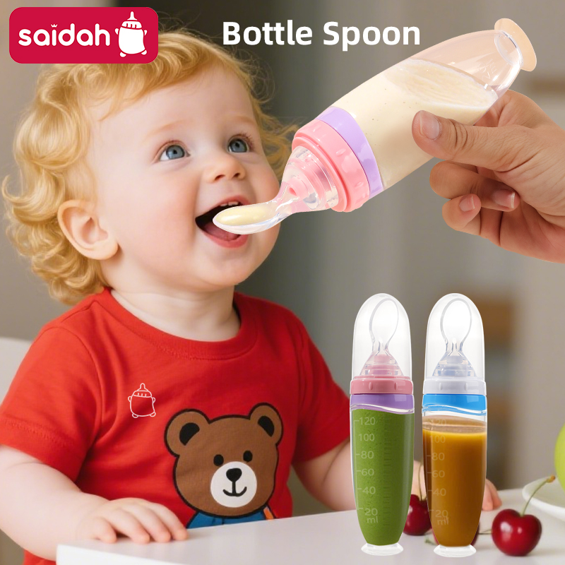 Baby Food Jars With Lids - 120 ml/4 オンス幼児ベビー液体シリコーン食品スクイーズフィーダー | フルーツピューレ＆ライスペーストディスペンサー |