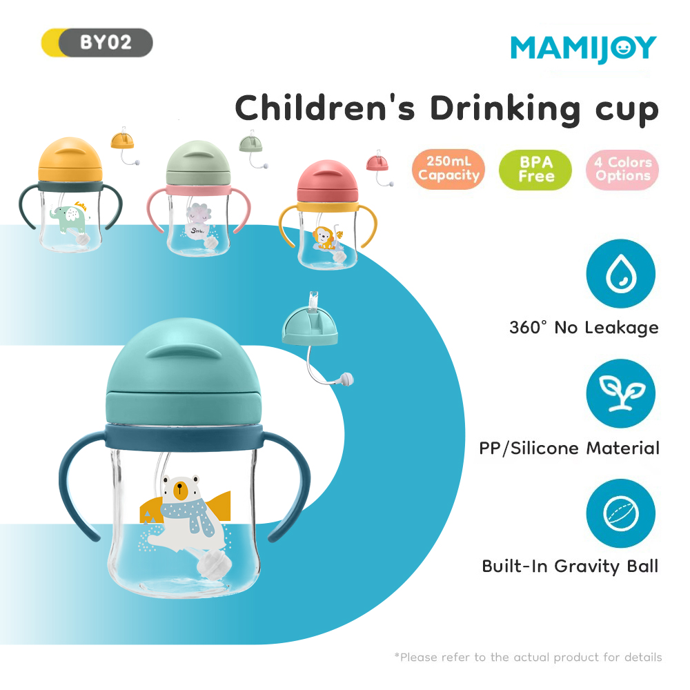 Baby Food Jars With Lids - MAMIJOY ベビー学習用ドリンクカップ 250ML ベビーウォーターカップ ダブルハンドル フリップリッド付き