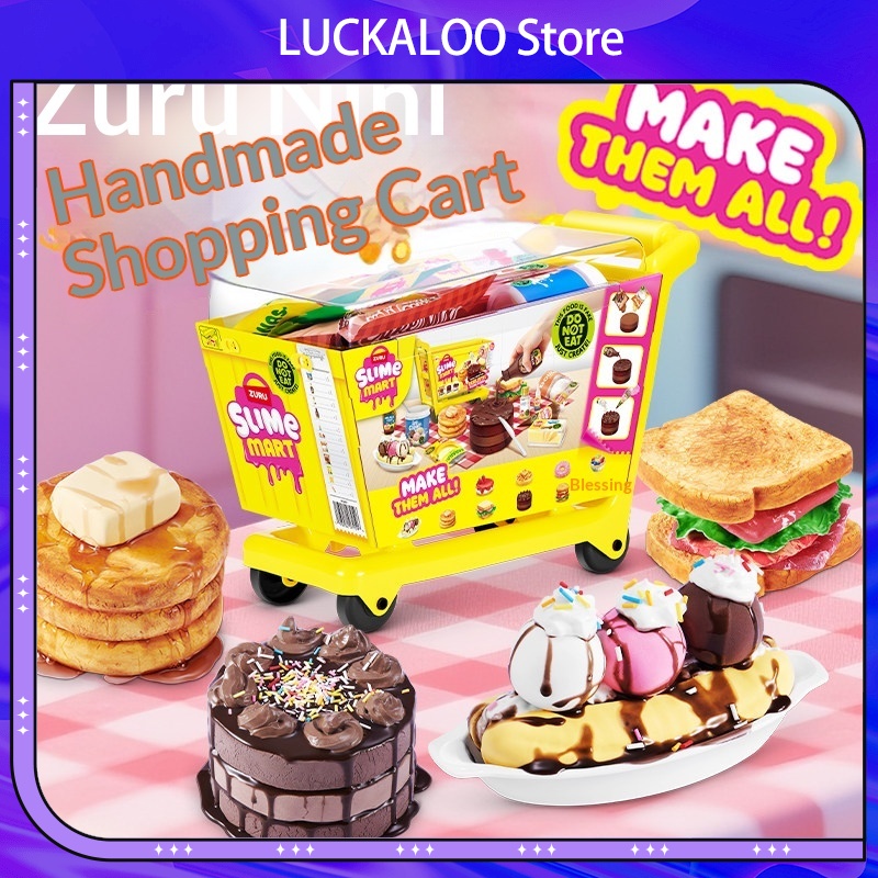 Baby Kitchen Food - ズルミニスライムマートショッピングカートブラインドボックスDIY手作りフードスライムキットごっこ遊び子供向けクリエイティブギフトおもちゃ