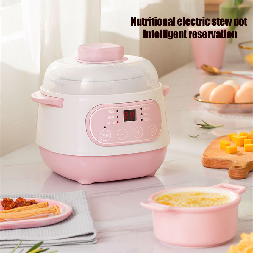 Baby Food Maker Baby Safe - ベビー電気粥ポットセラミックスロー煮込み調理器自動ベビーフードメーカー安全で栄養価の高い子供用調理鍋