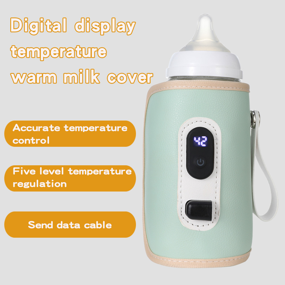 Baby Food Thermos - USB ベビーミルクボトル保温バッグユニバーサルデジタルディスプレイ哺乳瓶ヒーターポータブルベビーミルクヒートキーパー旅行用