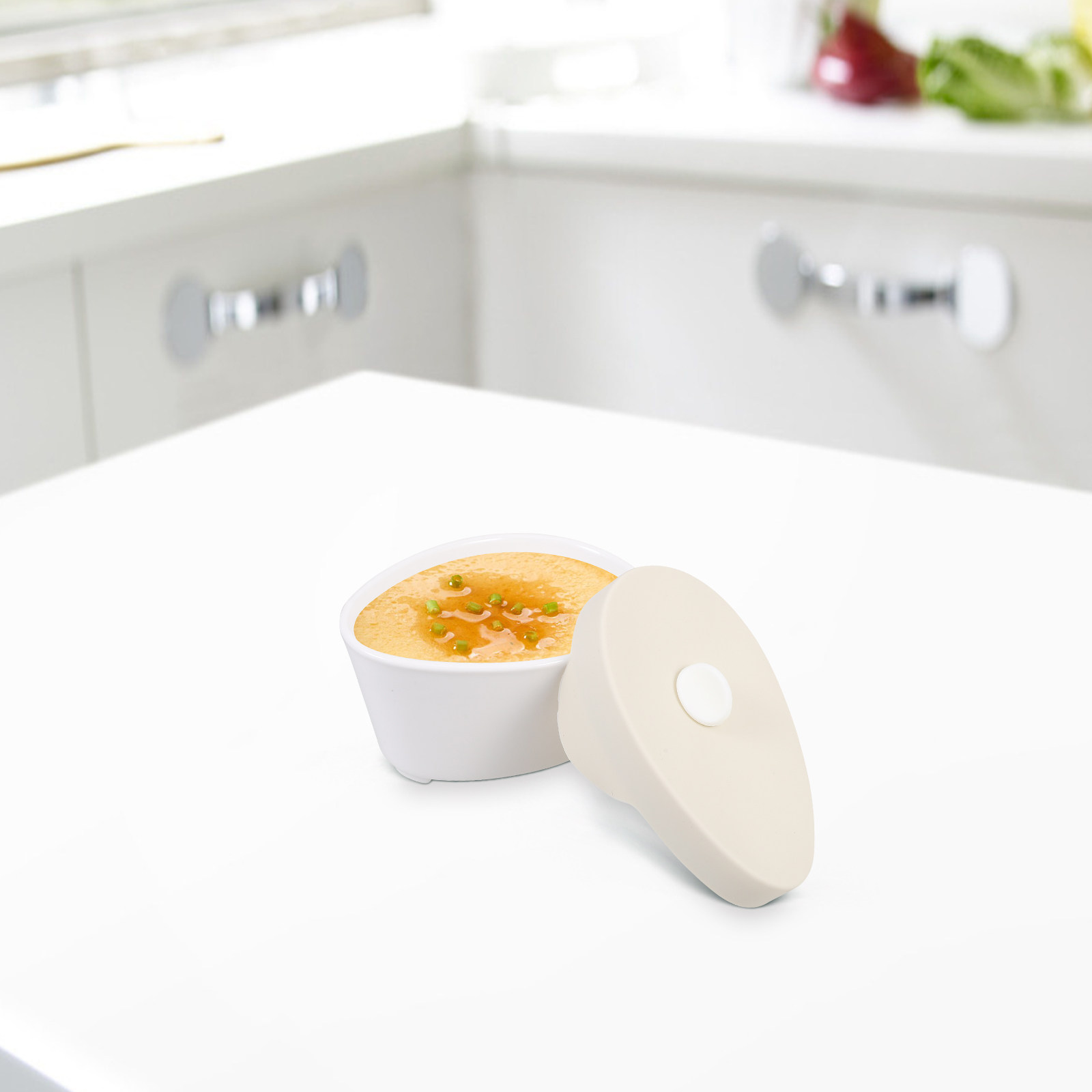 Baby Kitchen Food - セラミック製シチューポット、スープボウル、ベビーフードボウル（蓋付き）、お手入れ簡単、蒸し鍋、キッチン食器、家庭用蒸し卵カップ