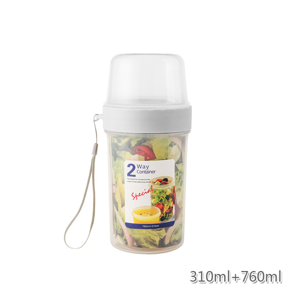 Baby Food Jars With Lids - 二重構造の漏れ防止フードケース、ベビーフード、ヨーグルト、サラダ、フルーツ、スナックの保存用ポータブル容器、学校や旅行のオーガナイザー