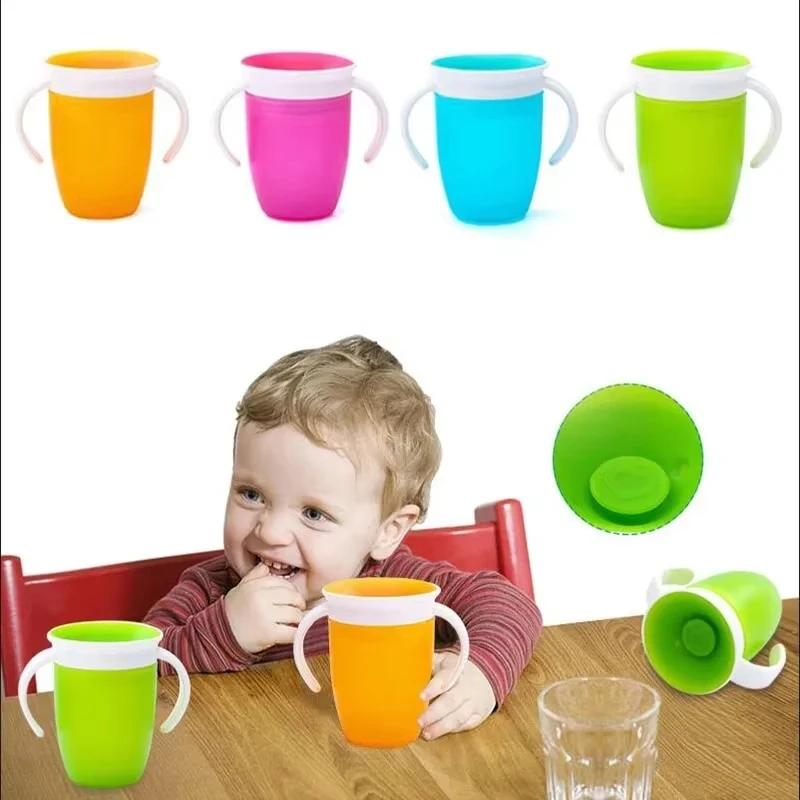 赤ちゃん学習飲料カップダブルハンドルフリップ蓋付き 360  - Baby Food Jars With Lids のレビューと価格