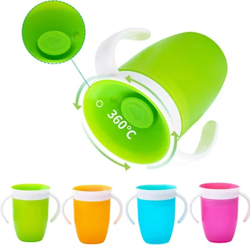 赤ちゃん学習飲料カップダブルハンドルフリップ蓋付き 360  - Baby Food Jars With Lids のレビューと価格