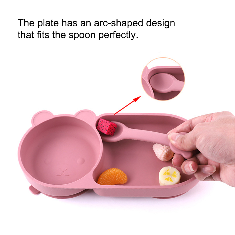 ベビーシリコーン吸盤ボウルかわいいクマのデザインマカロンカラ - Baby Food Grinder のレビューと価格