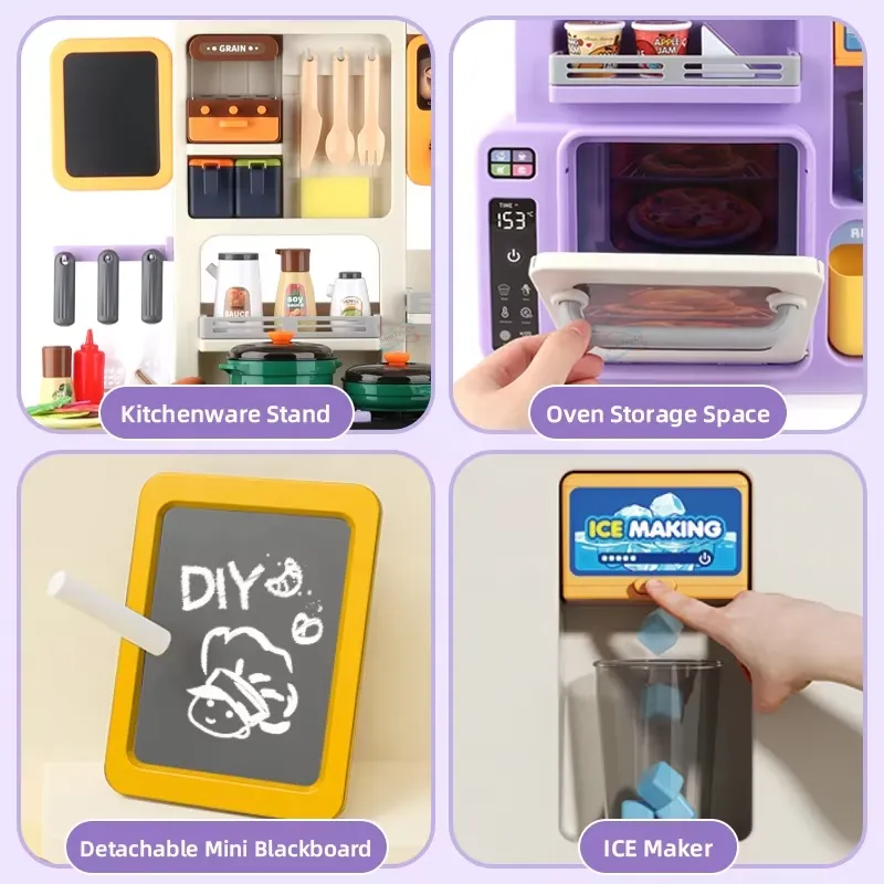 90cm大型ごっこ遊びキッチンセット（ライト、サウンド、シン - Baby Kitchen Food のレビューと価格
