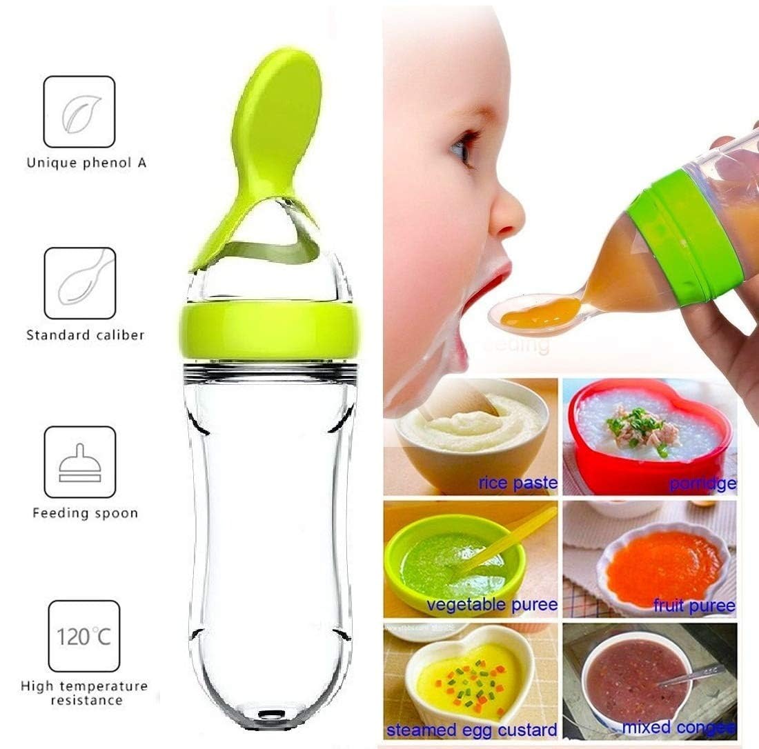 絞り哺乳瓶カップシリコーン新生児おしゃぶりトレーニングライス - Baby Food Feeder のレビューと価格