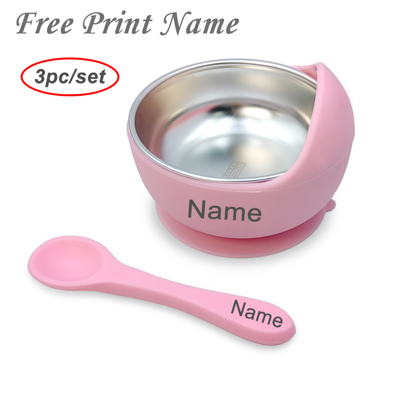 3 個セットベビー給餌ボウルスプーン付きステンレス鋼ボウルパ - Baby Food Feeder のレビューと価格