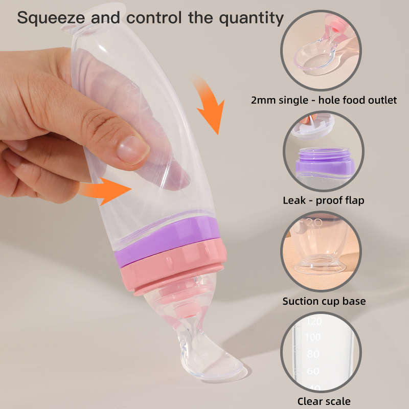 120 ml/4 オンス幼児ベビー液体シリコーン食品スクイー - Baby Food Jars With Lids のレビューと価格