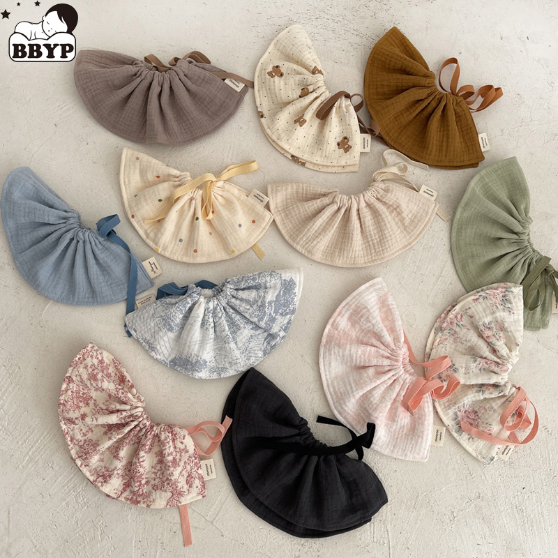 4 層綿ガーゼベビーよだれかけ幼児新生児印刷フリル給餌げっぷ - Baby Food Apron のレビューと価格