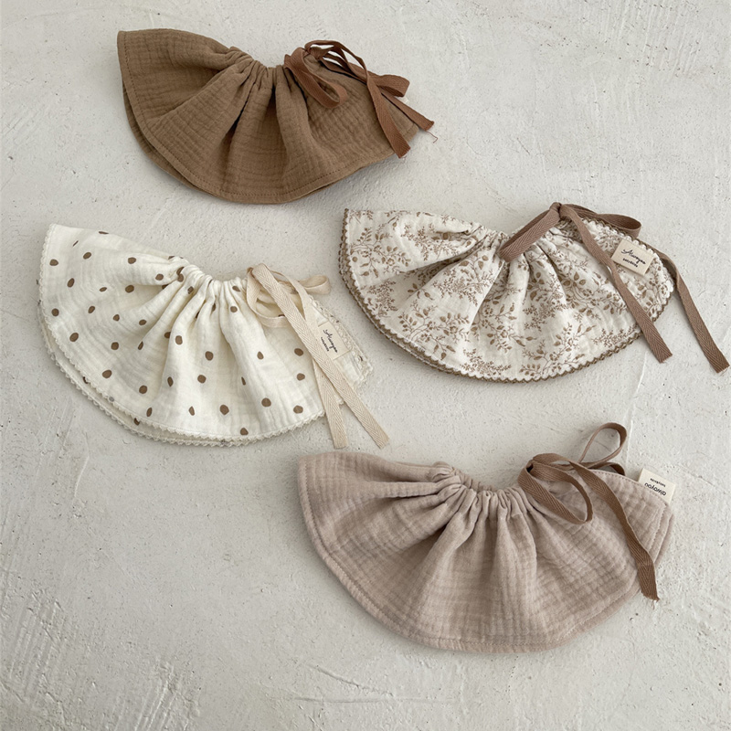 4 層綿ガーゼベビーよだれかけ幼児新生児印刷フリル給餌げっぷ - Baby Food Apron のレビューと価格