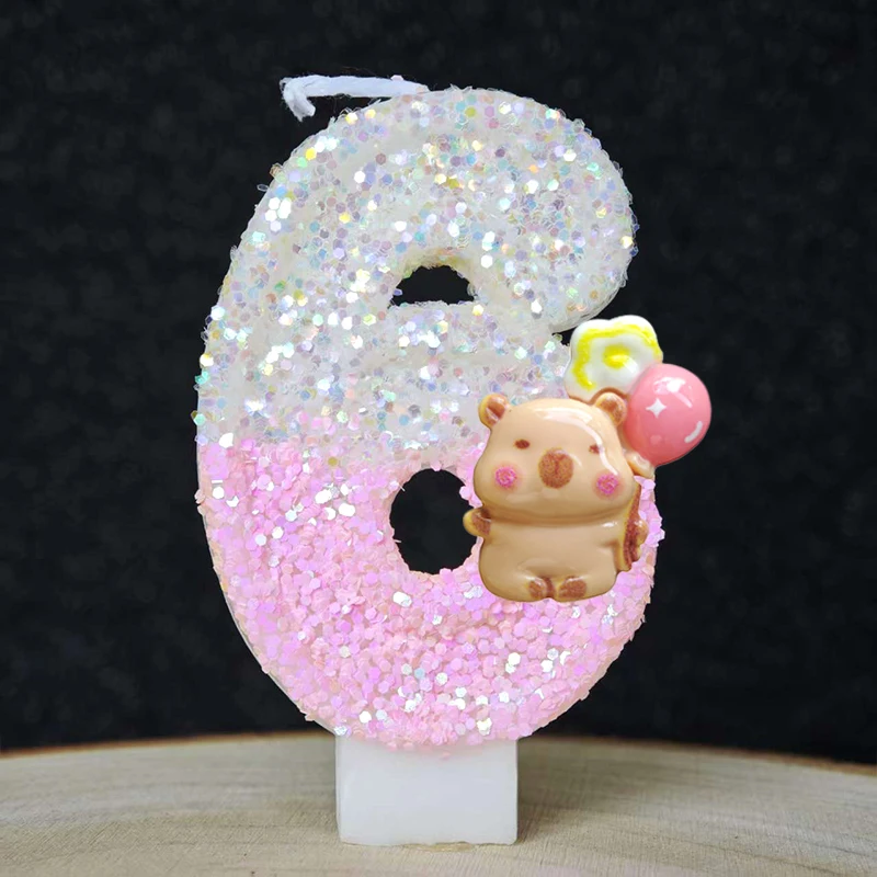 新しいカピバラキャンドルケーキデコレーショントピック0-9数 - Baby Food Grinder のレビューと価格