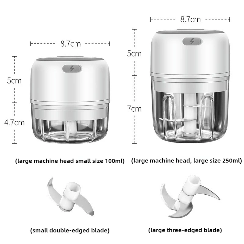 電動ミニガーリックチョッパー 100/250ML USB野菜 - Baby Kitchen Food のレビューと価格