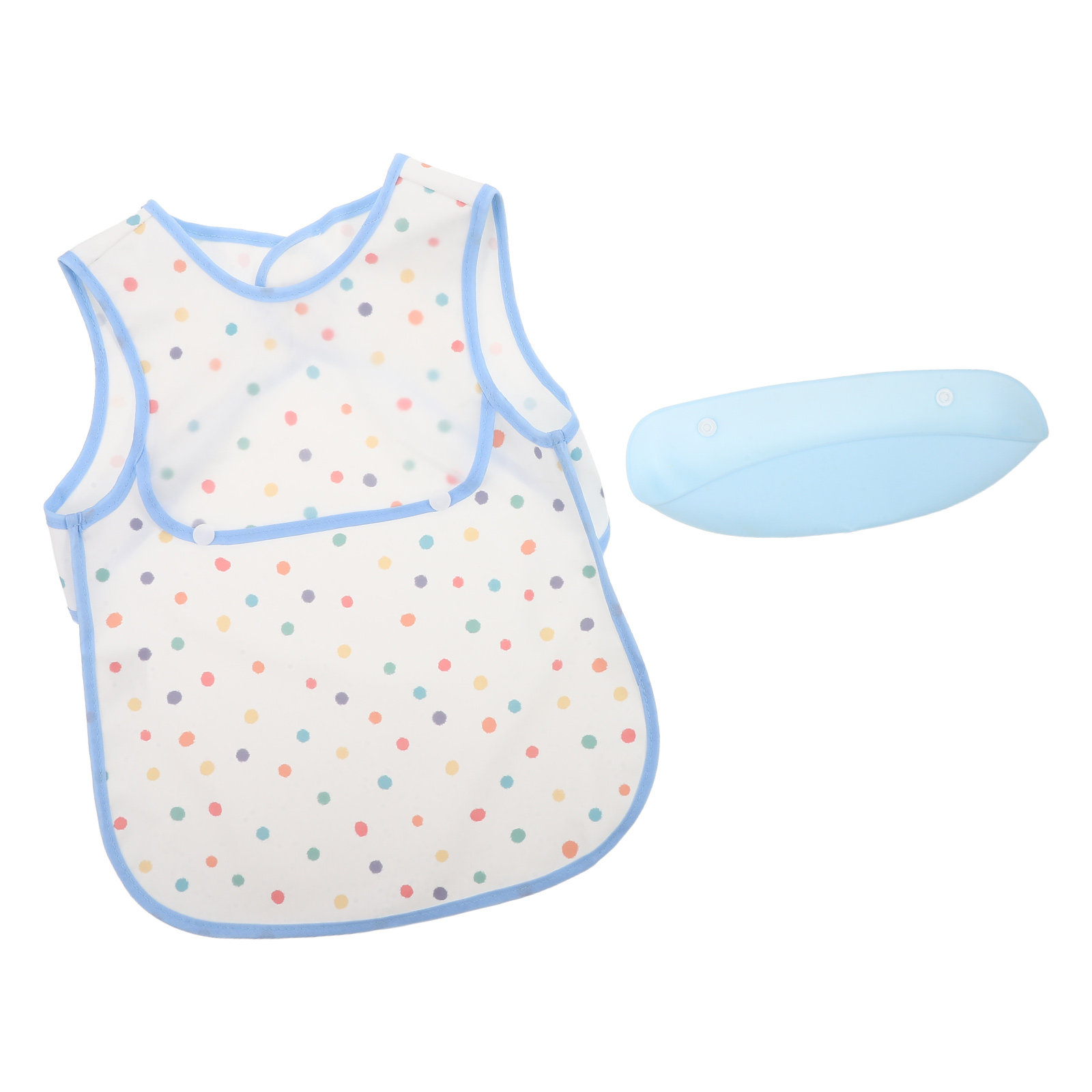 幼児用ポケット付き防水よだれかけ、就学前のお弁当用、取り外し - Baby Food Apron のレビューと価格