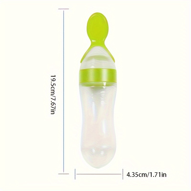 ベビー用シリコン製哺乳瓶、スプーン付き、3オンスの食品分配ス - Baby Food Feeder のレビューと価格