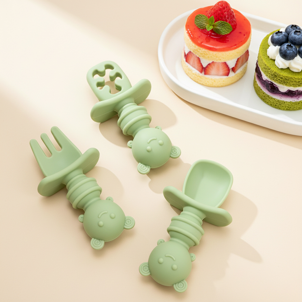 3個入りショートハンドルの蜂型スプーン＆フォークセット、初期 - Baby Food Feeder のレビューと価格